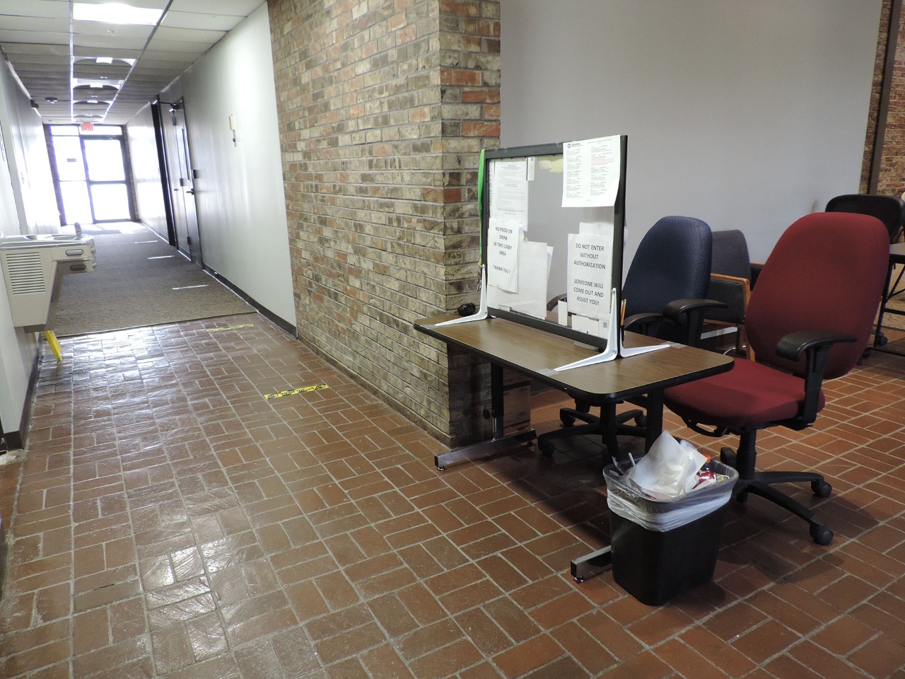 Interior entrance to office from back parking lot.
