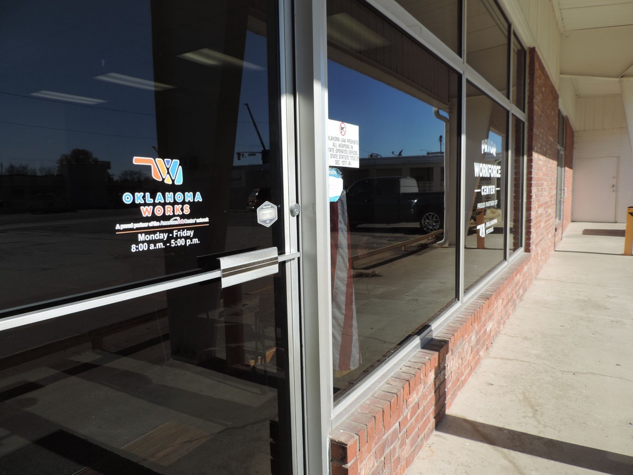Exterior entrance to office.