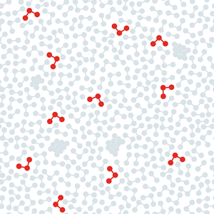 Ozone molecules in air