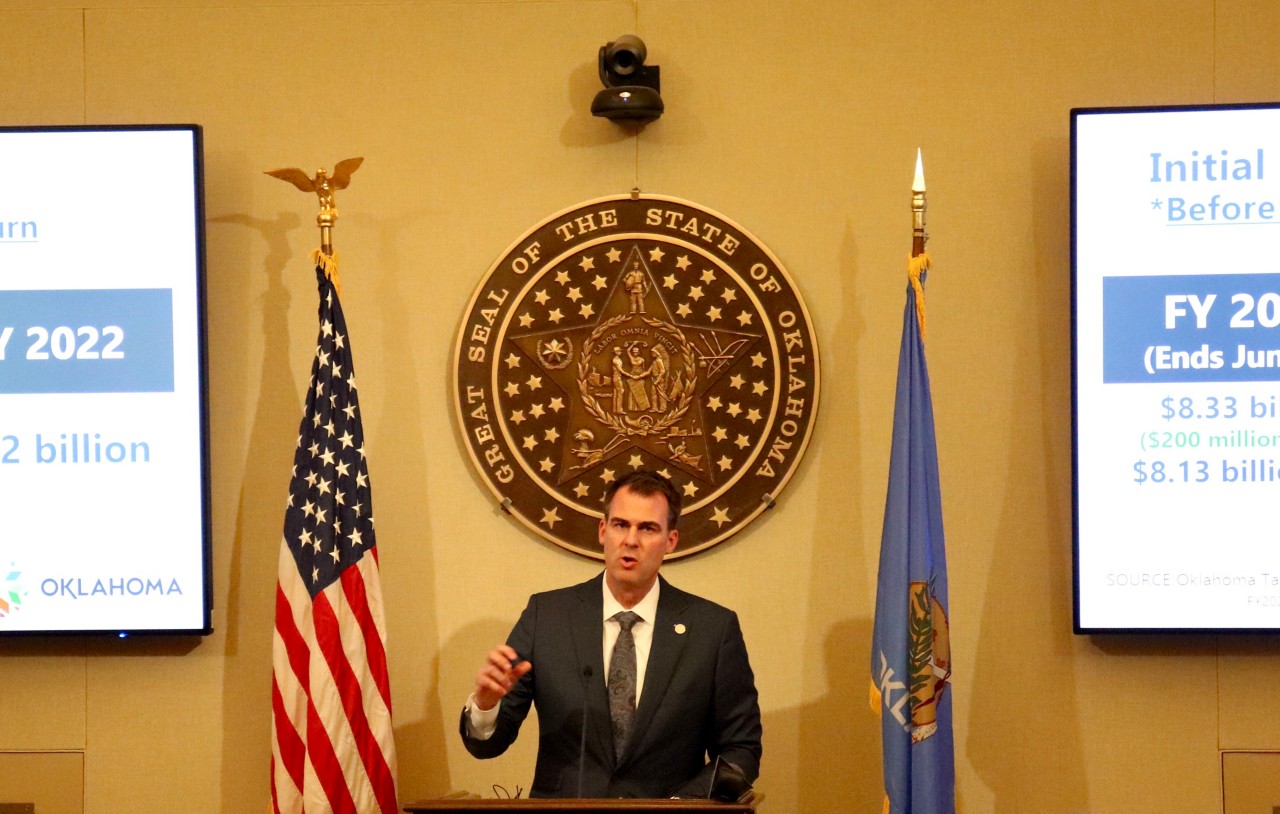 Governor Stitt provides update on long term impact to state budget 
