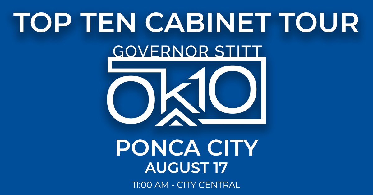 Time and date for Ponca City visit