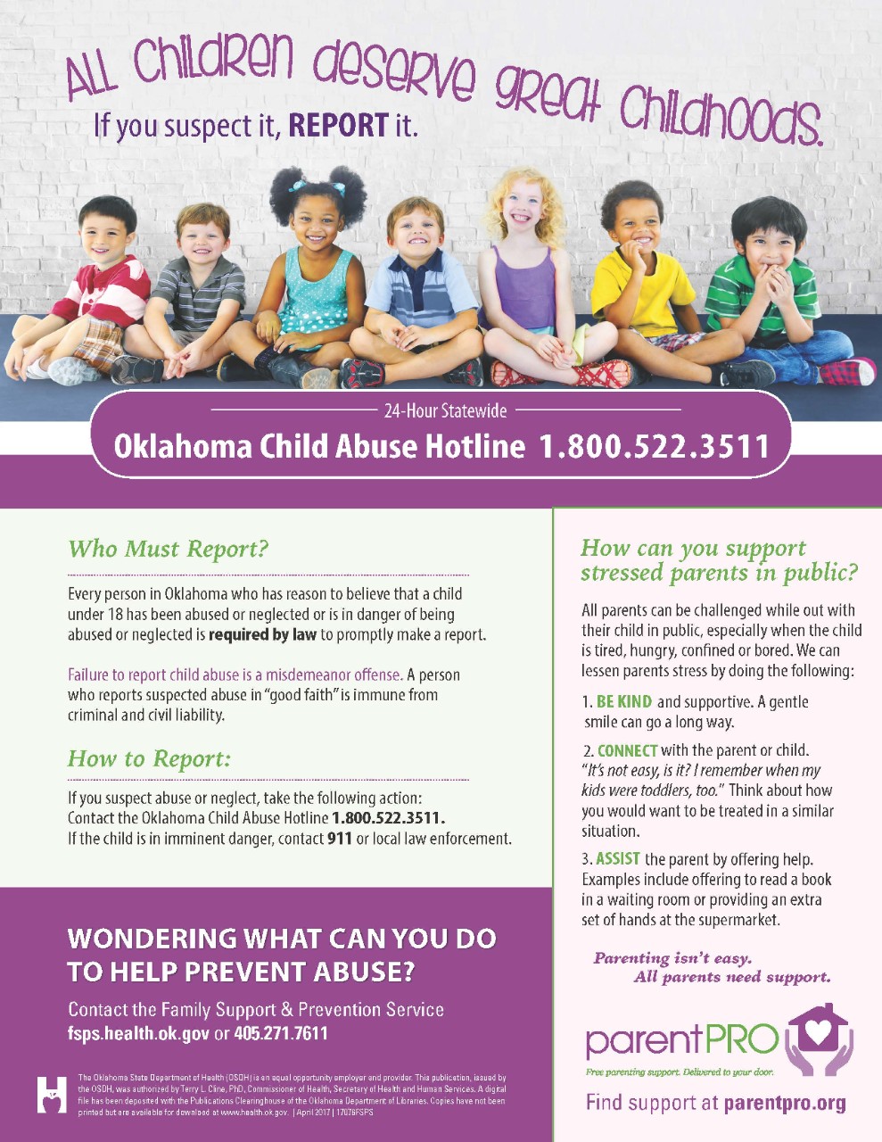 Child Abuse Hotline Card