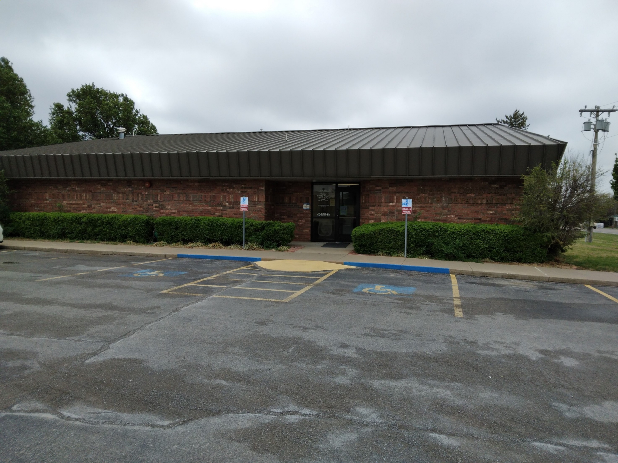 The exterior of the county health department building is seen in this photo. The exterior of the county health department building is seen in this photo.