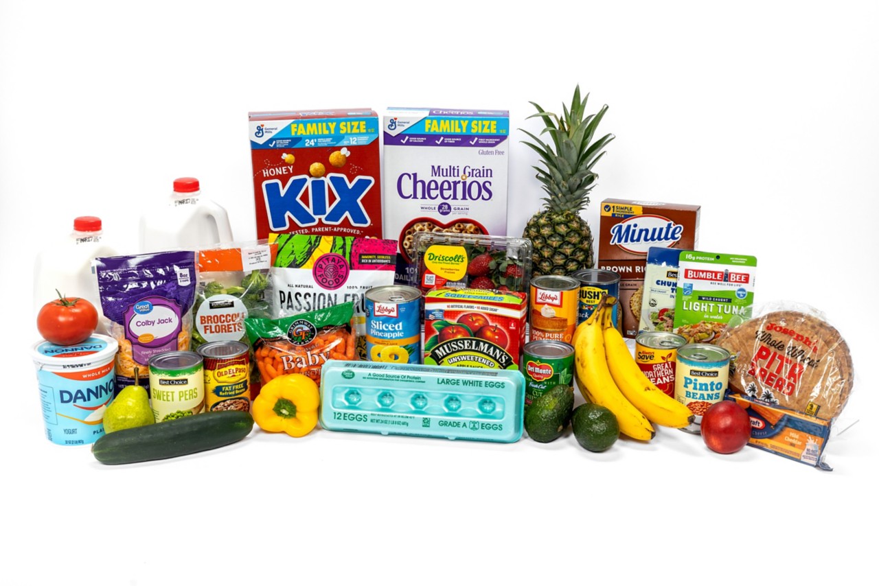 A selection of WIC-approved infant foods is seen in this photo. 