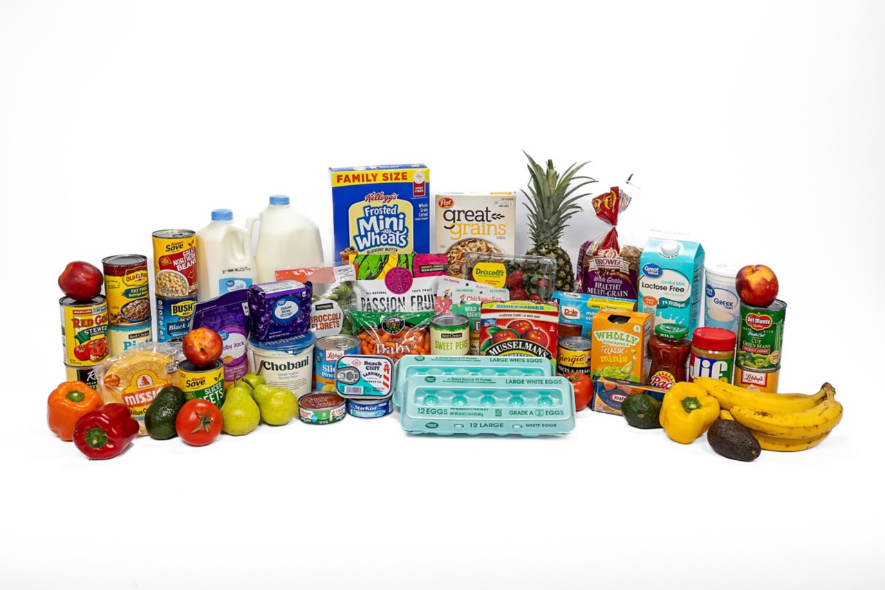 A selection of WIC-approved infant foods is seen in this photo. 