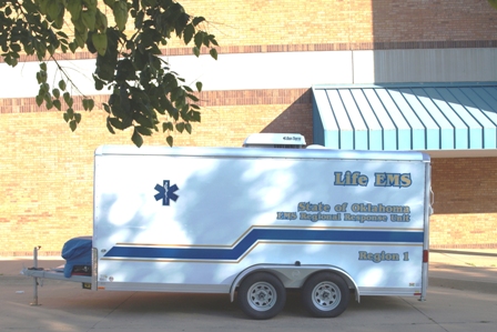 Regional EMS Oklahoma City trailer Regional EMS Oklahoma City trailer outside