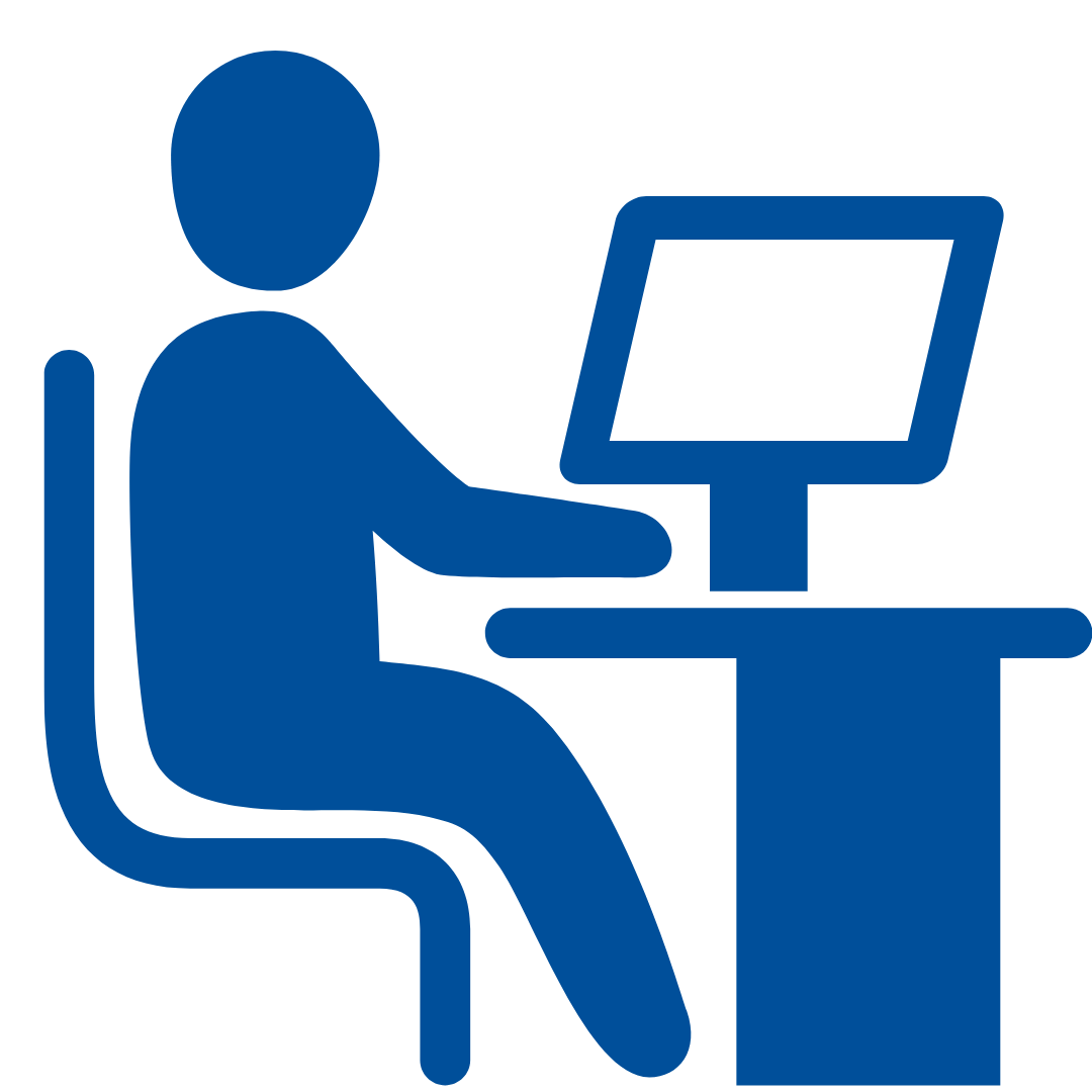 icon of person working on the computer