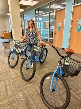 Mustang Librarian with Bike