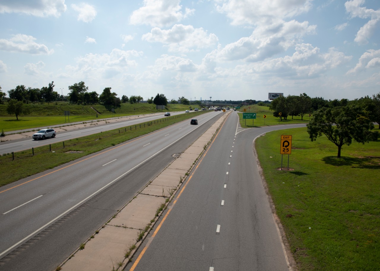 I-40 and Douglas Blvd. interchange in Midwest City