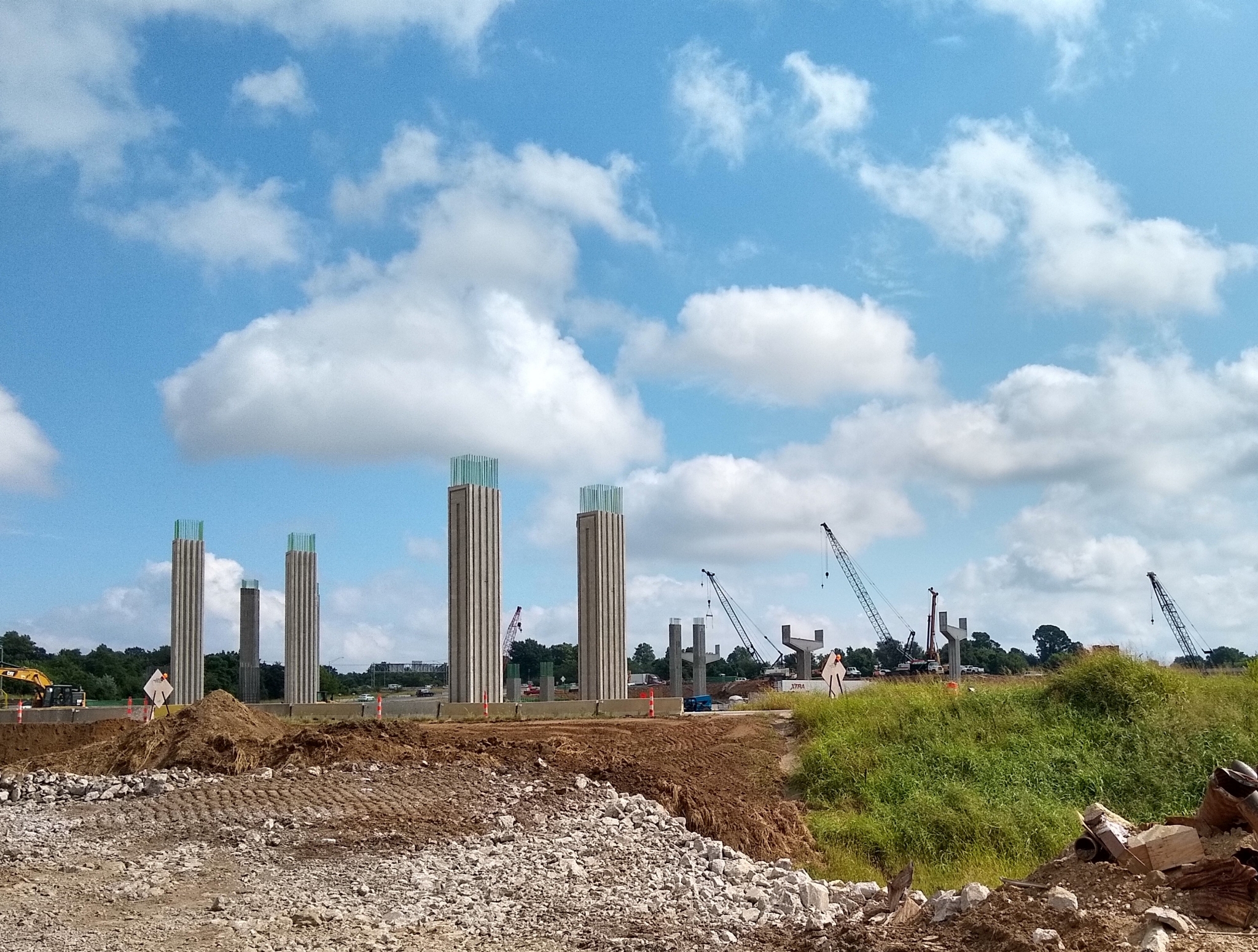 New bridge piers recently built in August will support a future flyover ramp at the I-44 and US-75 interchange in Tulsa, which is currently under construction. An additional phase to continue the buildout of the new interchange was added in FFY 2029 to the Oklahoma Department of Transportation’s Eight-Year Construction Work Plan for FFY 2022-2029, which was adopted by the Oklahoma Transportation Commission at its Monday, Oct. 4, meeting.