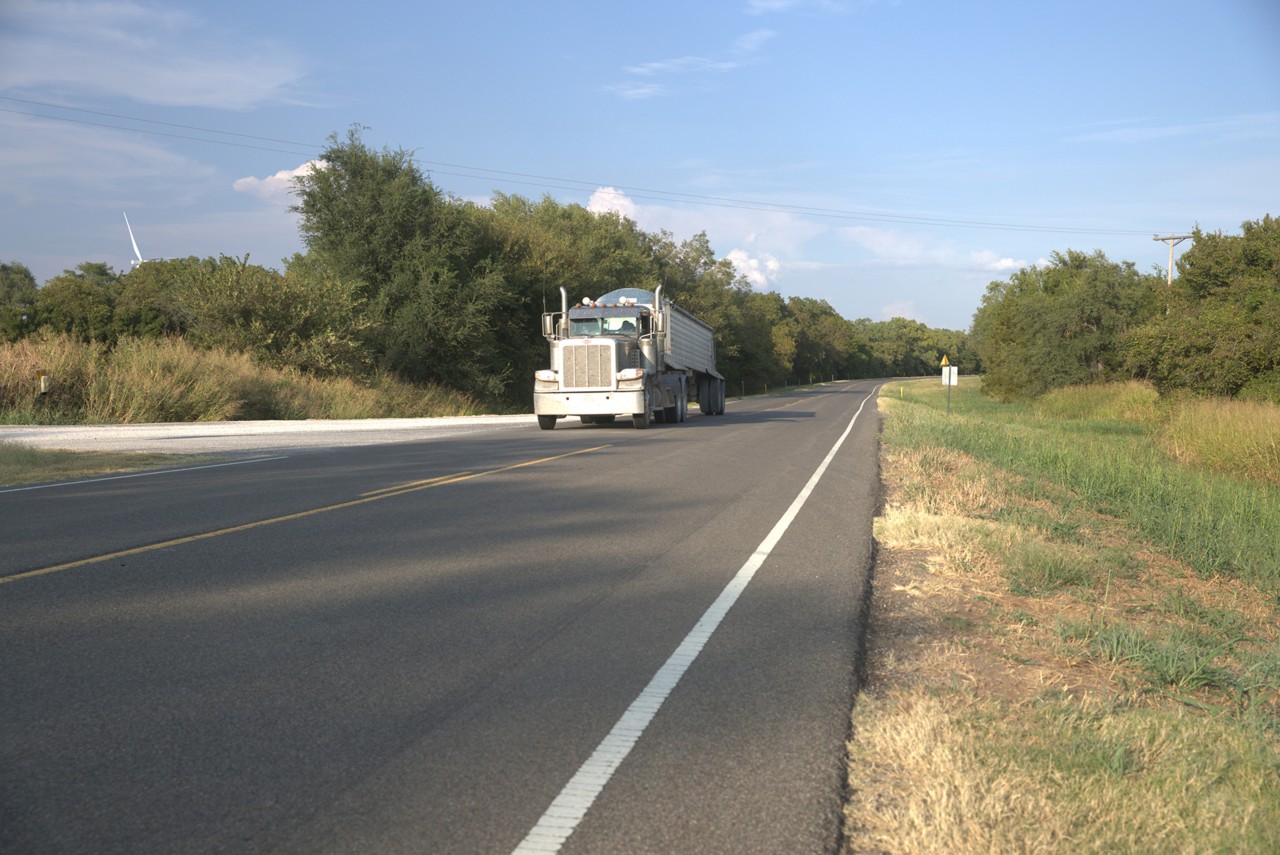 SH-33 between Custer and Thomas in Custer County is an example of a rural, two-lane highway that will receive shoulders due to a newly added project in the Eight-Year Construction Work Plan.