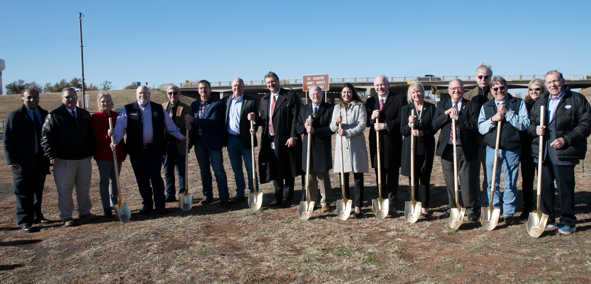 Dignitaries and Midwest City community members broke ground Tuesday at the U.S. Sen. James Inhofe Interchange at I-40 and Douglas Blvd. in Midwest City. This more than $170 million project is expected to begin in early 2023.