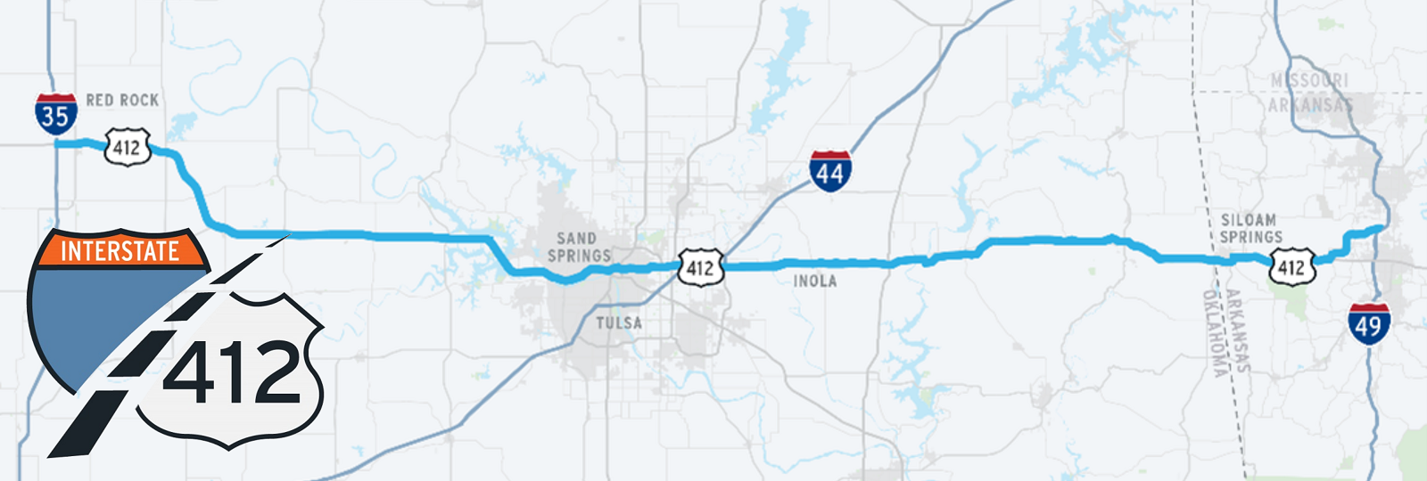 US-412 study logo over study area map