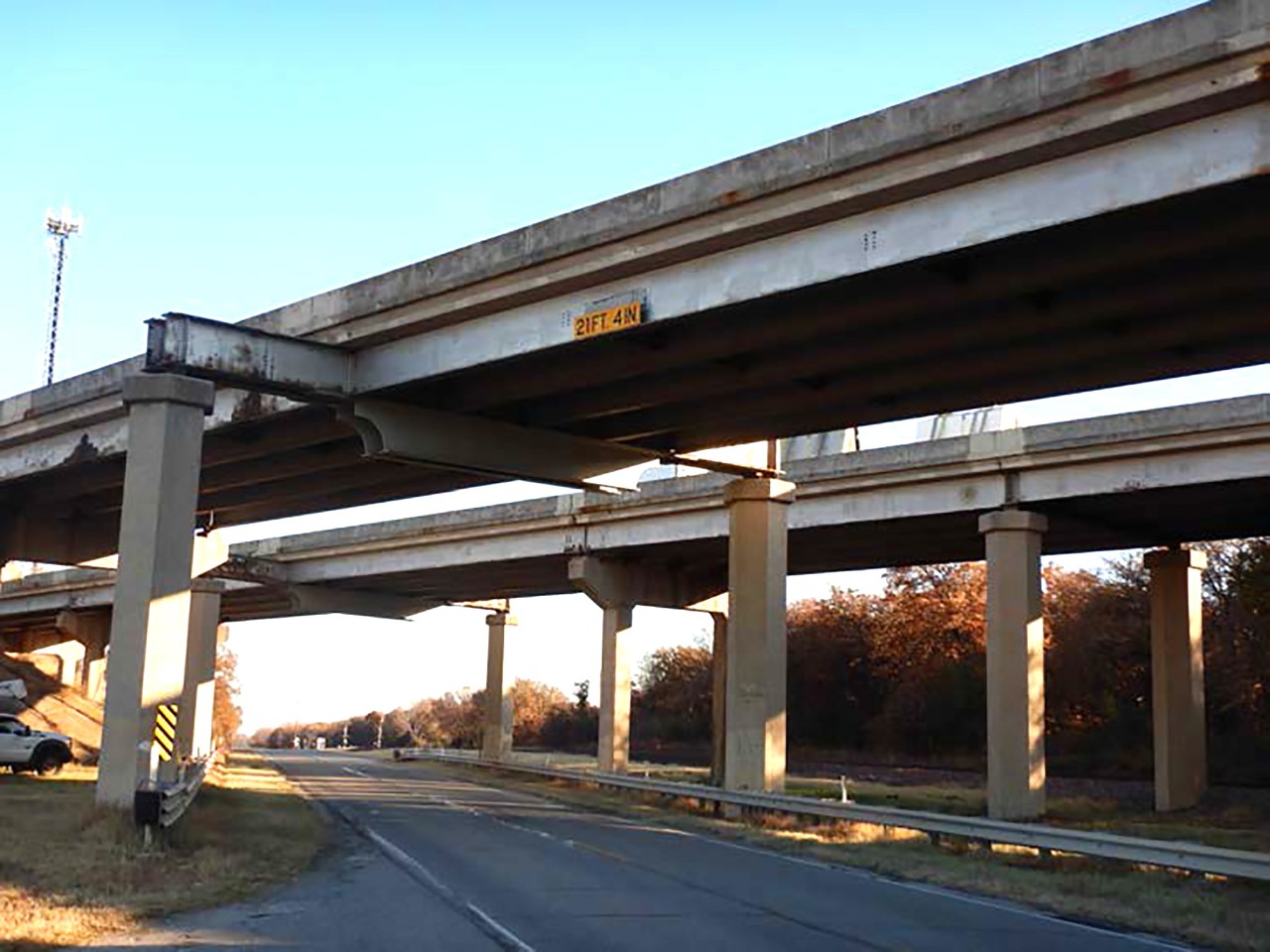 I-35 bridges over US-77 near Thackerville in Love Co. 