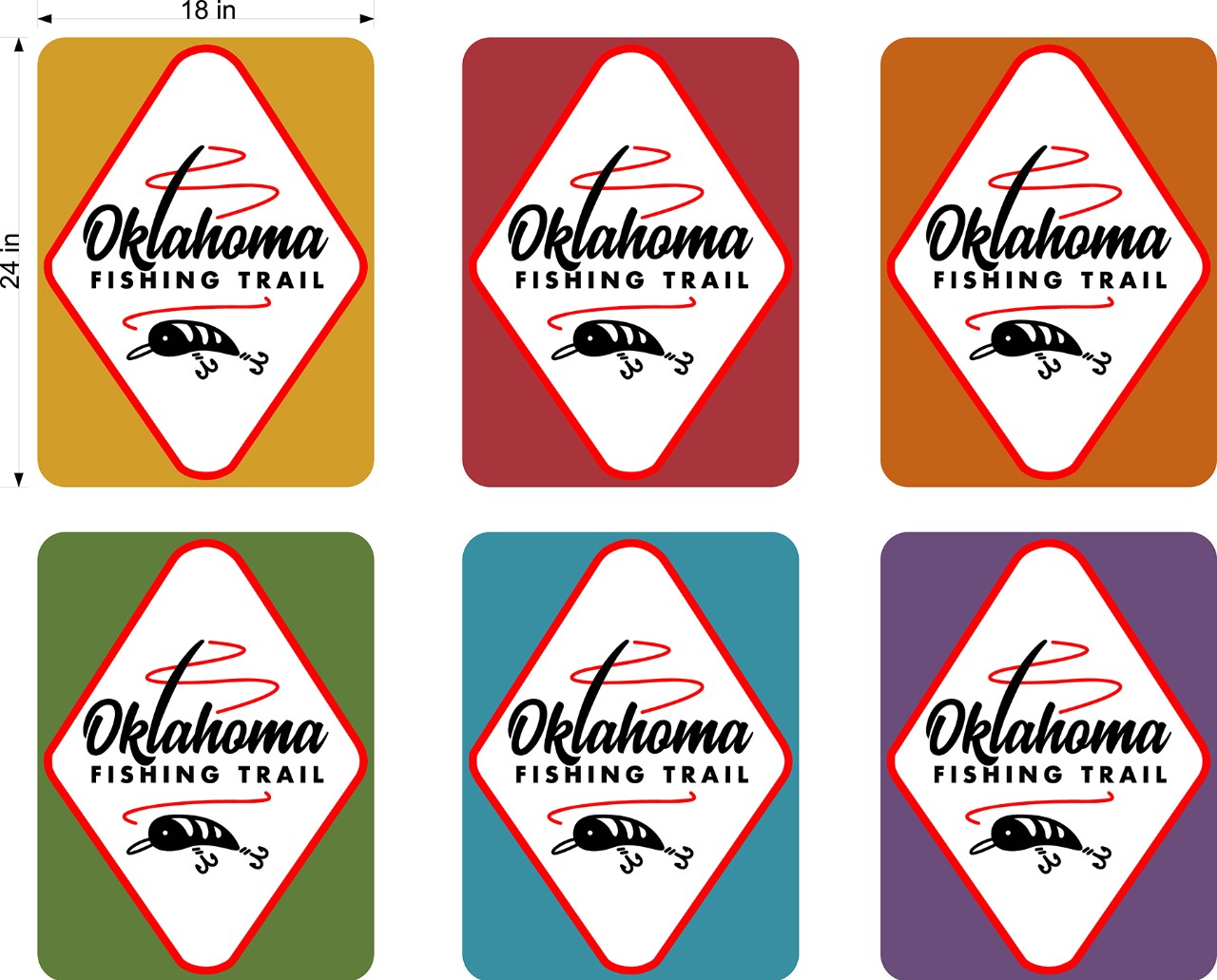 A partnership between the Oklahoma Tourism & Recreation Department and the Oklahoma Department of Transportation, roadside signs are being erected indicating the location of the Oklahoma Fishing Trail loops. Designed by OTRD to promote the state’s unique fishing opportunities and increase revenue, the trail highlights lakes and rivers around the state. 