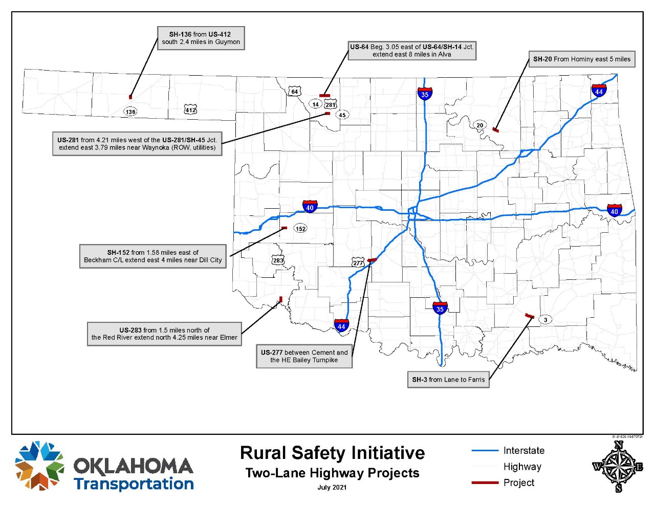 Rural Safety Initiative - Two-Lane Highway Projects