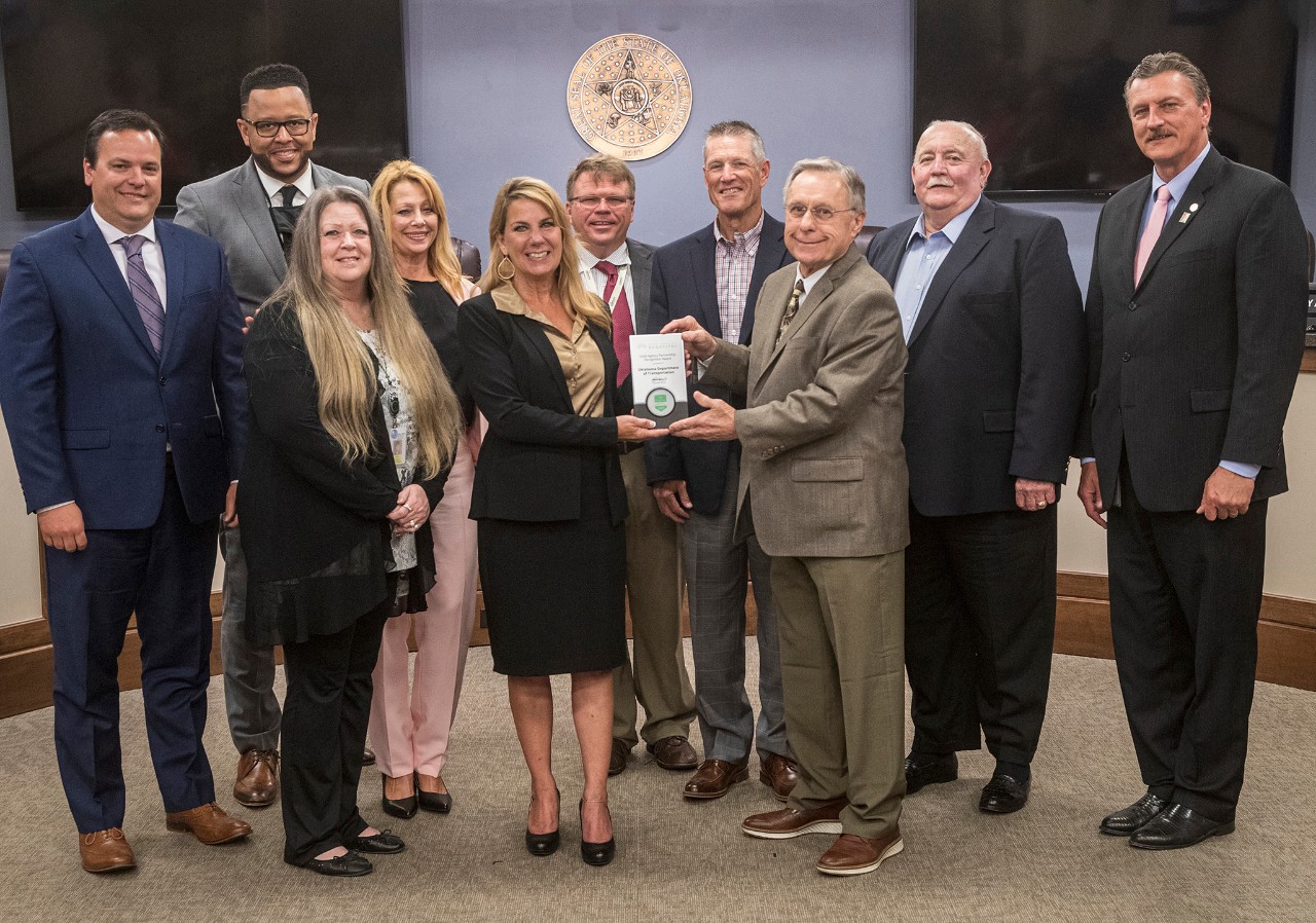State Agency Partnership award presented by Keep Oklahoma Beautiful to ODOT