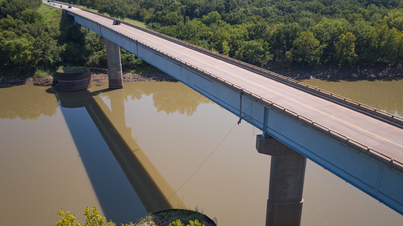 SH-16 bridge over the Verdigris River in Wagoner County