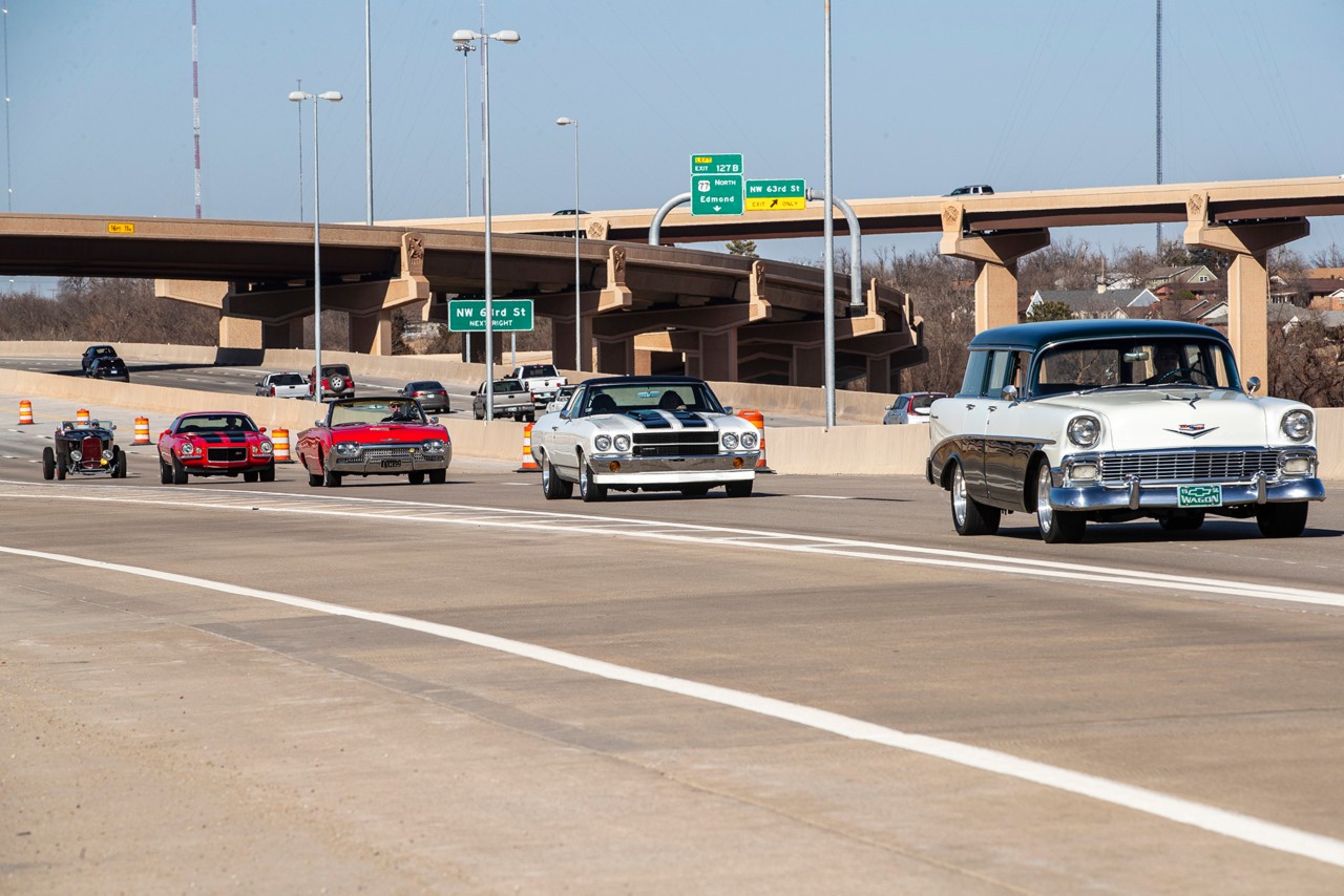 I-235 opening with classic cars_2022