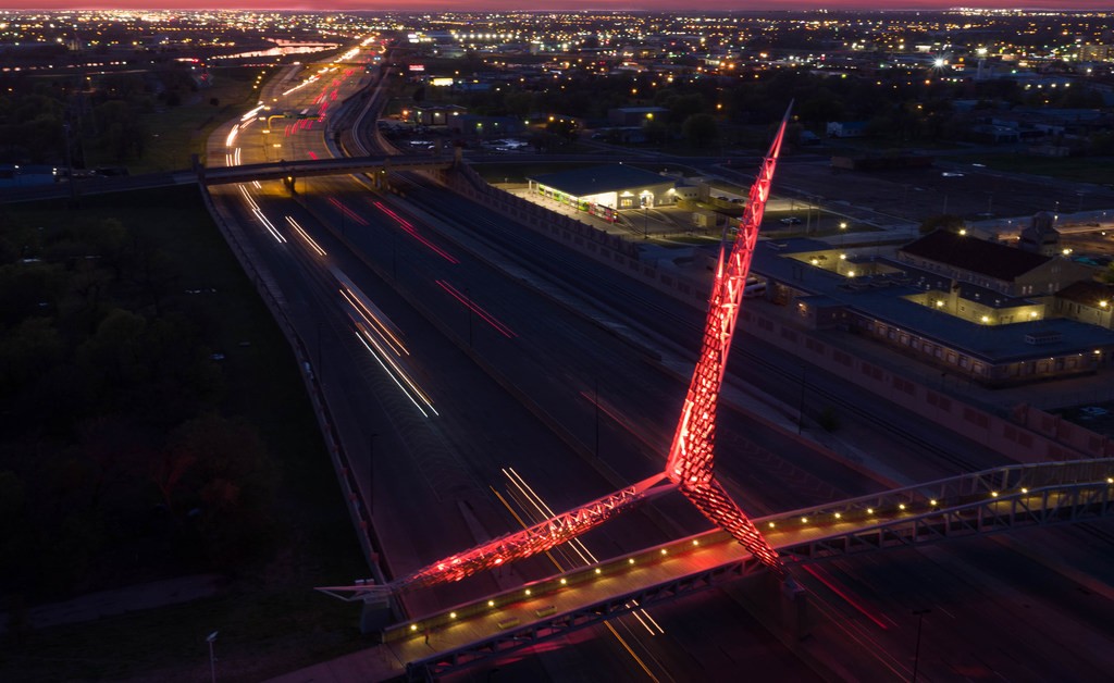 In the past five years, 91 people, including one ODOT worker, have died in work zone collisions. The Skydance Bridge over I-40 in Oklahoma City will glow orange the evenings of April 13 and April 14 in honor of those killed in Oklahoma work zones as part of Oklahoma Work Zone Awareness Weeks, April 4-15.