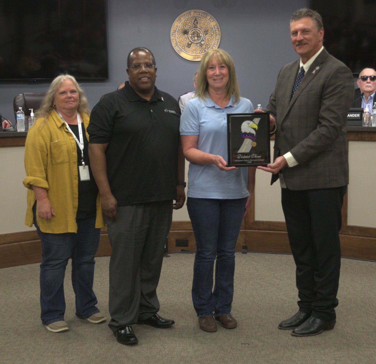 2022 Governor's Safety Excellence Award presented to Distrct 3 staff