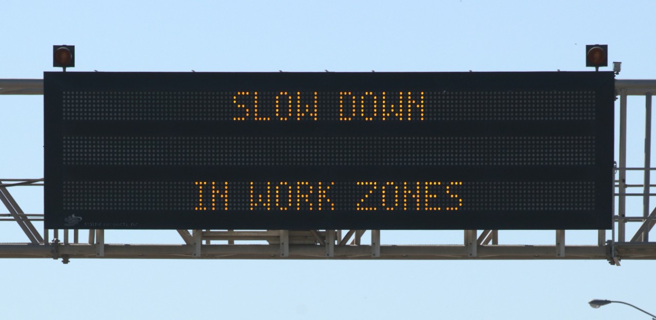 Work Zone Wednesday Dont leaf your foot on the gas Slow down on Work Zones