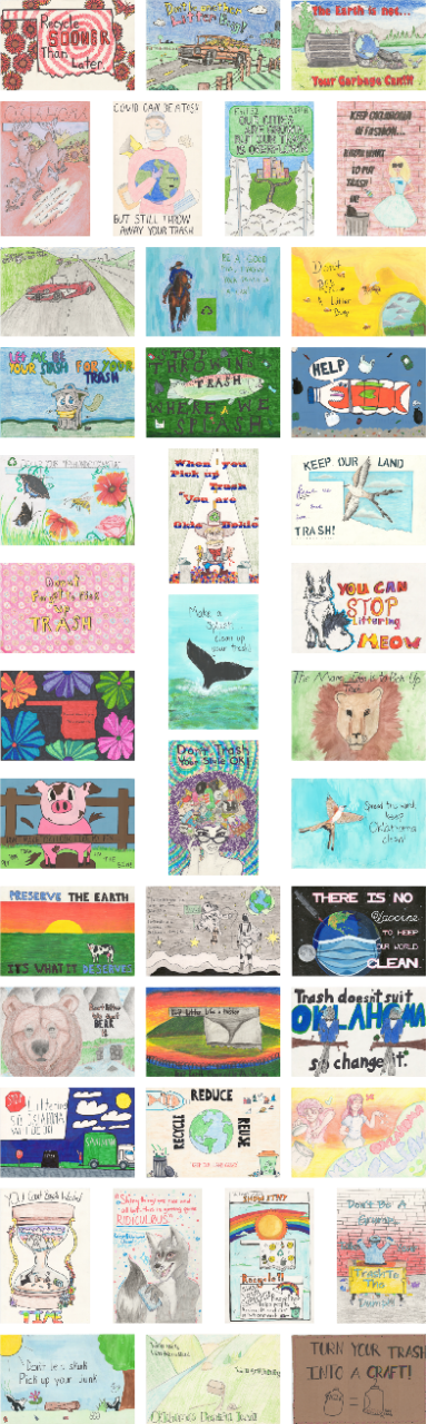 2021 Trash Poster Contest Honorable Mentions Grades 6-8