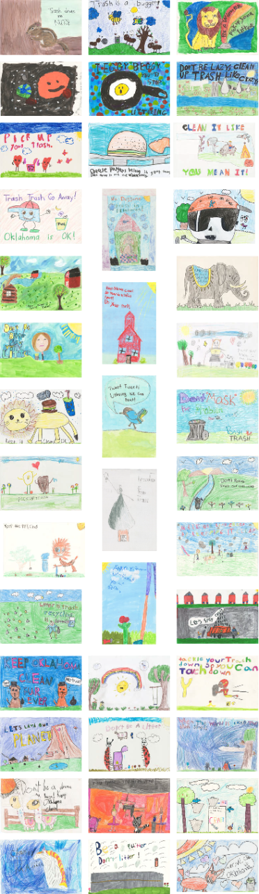 2021 Trash Poster Contest Honorable Mentions Grades K-2
