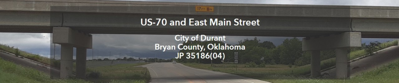 US-70 and East Main Street in the City of Durant