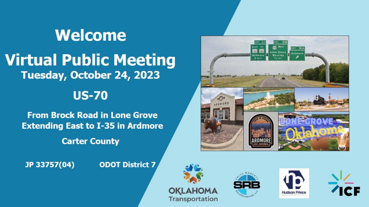 Virtual Open House for US-70 Improvements in Ardmore Oklahoma
