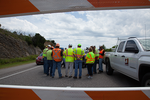 I-35 rock slide