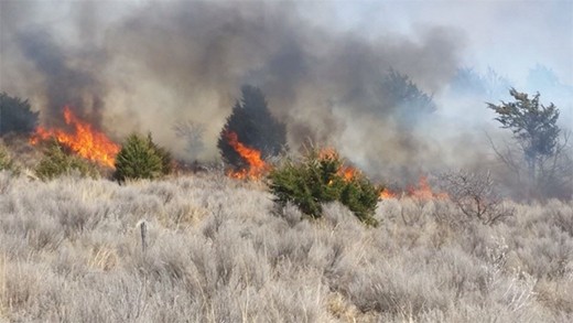 Wildfire in Woodward County in 2015