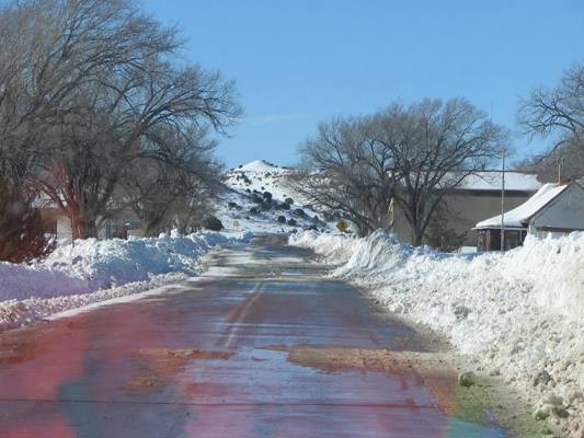 Cleared road in Boise City