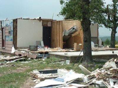 Half a home missing from tornado damage