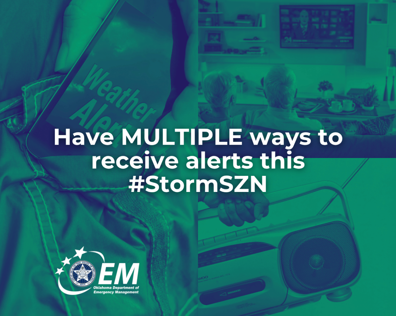 Have multiple ways to receive alerts this #StormSZN. Logo, OEM.