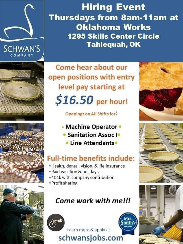 Schwan's Company Hiring Event Tahlequah