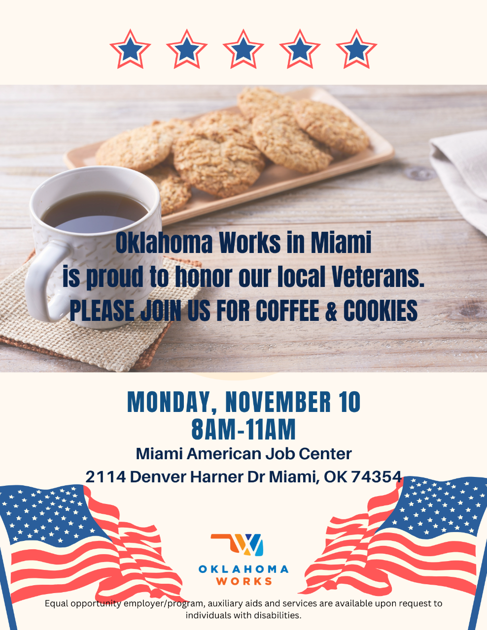 Blue and Red Minimalist Veterans Day Poster - 1