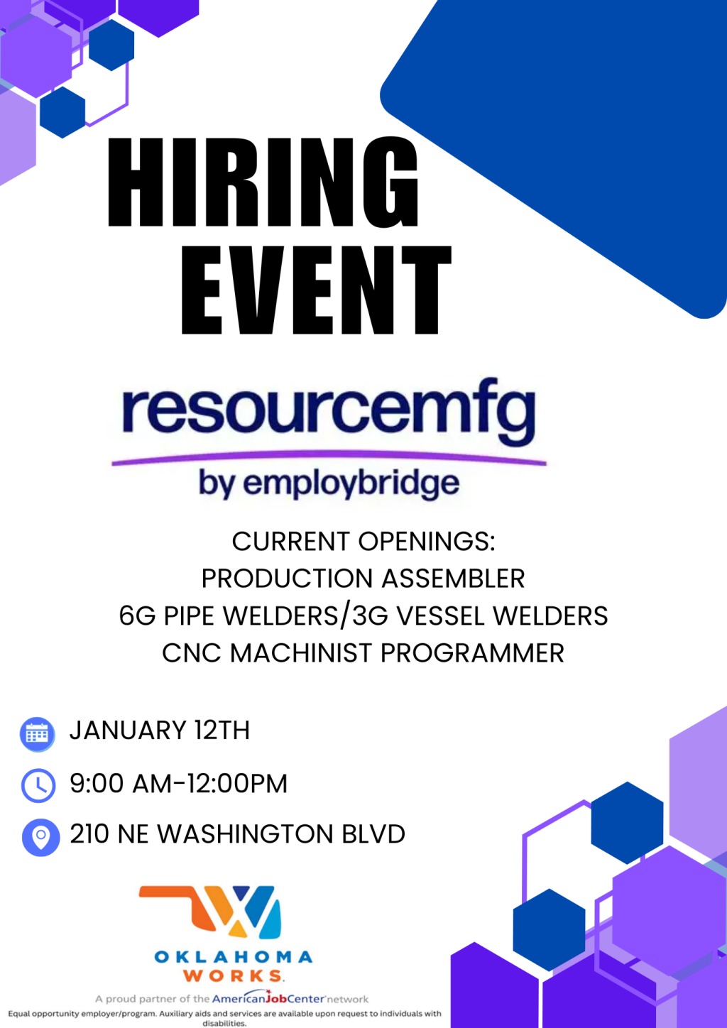 ResourceMFG Hiring Event - Bartlesville