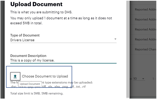 Image for uploading documents to OK Benefits. For further details, contact Monik Beattie at monik.ctr.beattie@okdhs.org.
