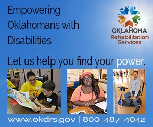 Empowering Oklahomans with Disabilities. Let us help you find your power. DRS logo. www.okdrs.gov  |  800-487-4042
