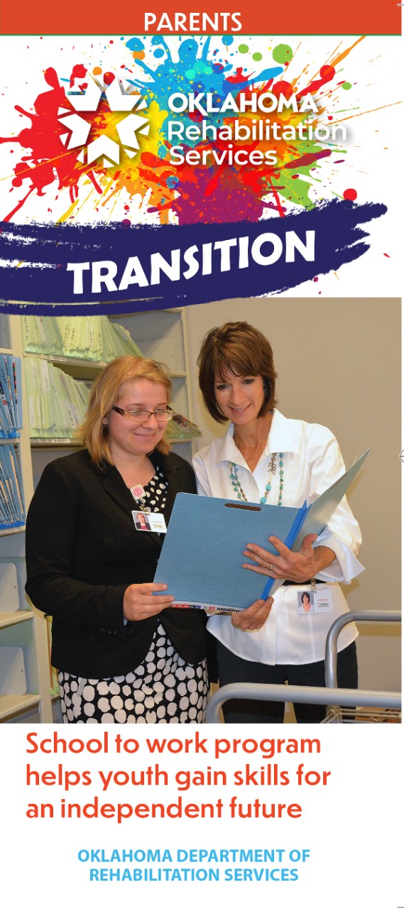 Cover of Transition School to Work Parent trifold