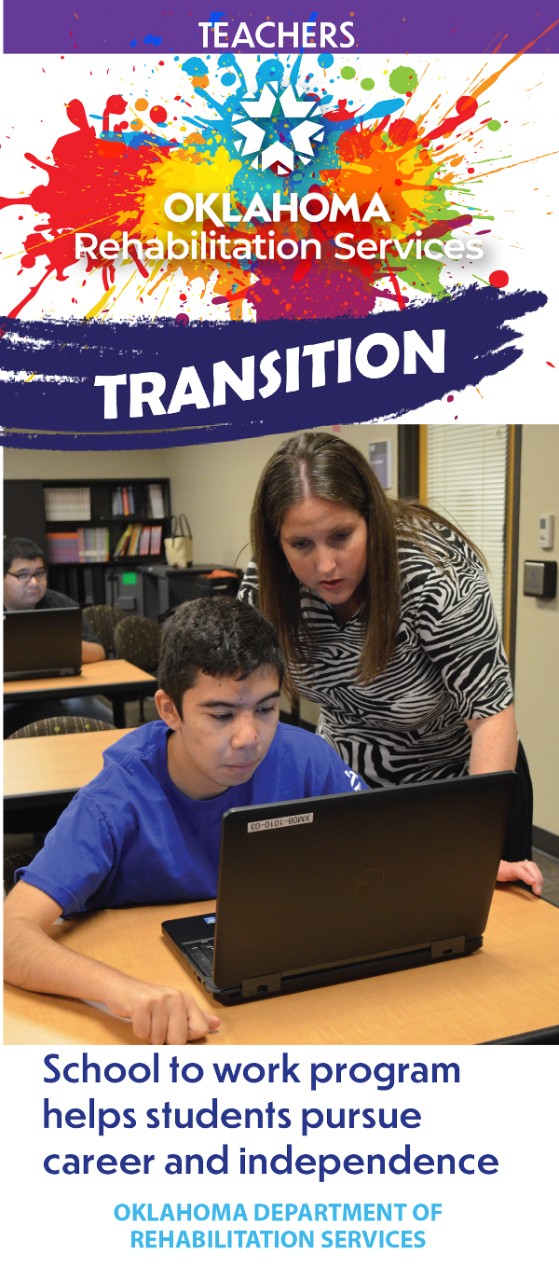 Image of cover of Transition School to Work Teachers trifold 
