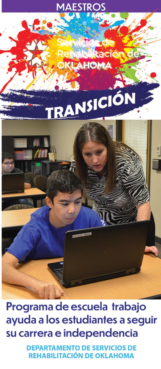 Front cover of Transition Teachers Spanish brochure.