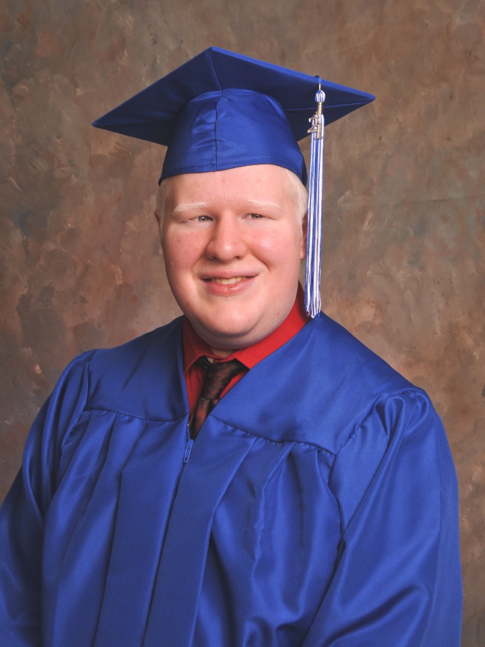 Levi Smith in his cap and gown