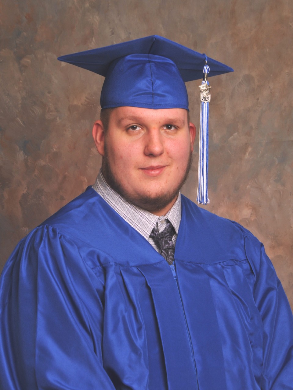 Austin Wade in his cap and gown.