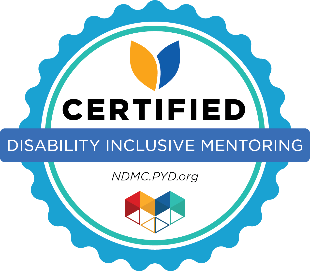 Cerified Disability Inclusive Mentoring graphic, NDMC.PYD.org