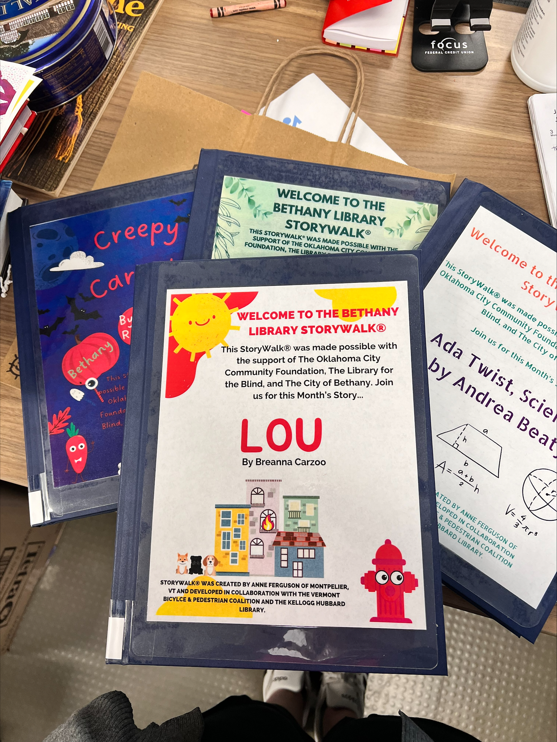 Several Braille children's books