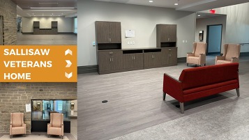Interior photos of the Sallisaw veterans home.