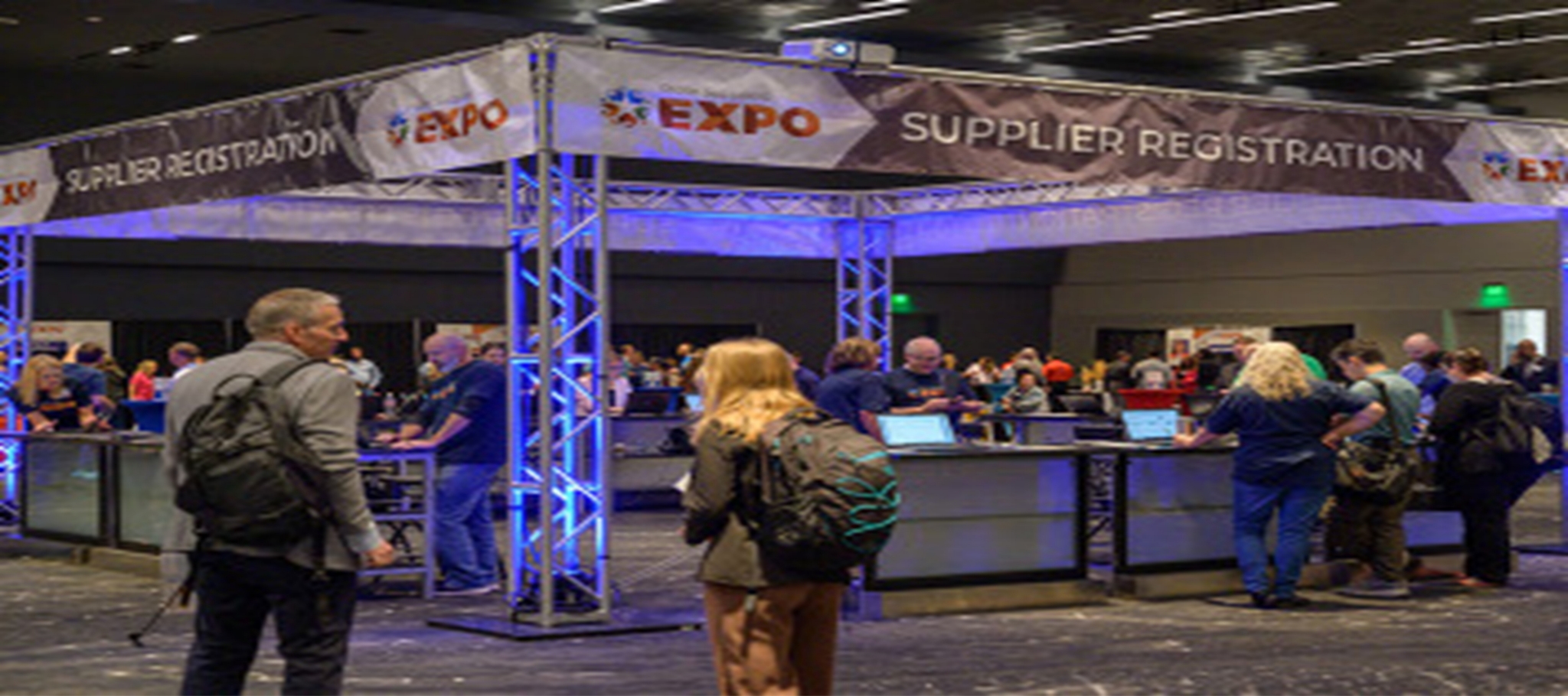 Supplier Registration Booth Supplier registration booth at the 2023 Expo.