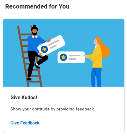 Give feedback link on Give Kudos! icon within Workday@OK.